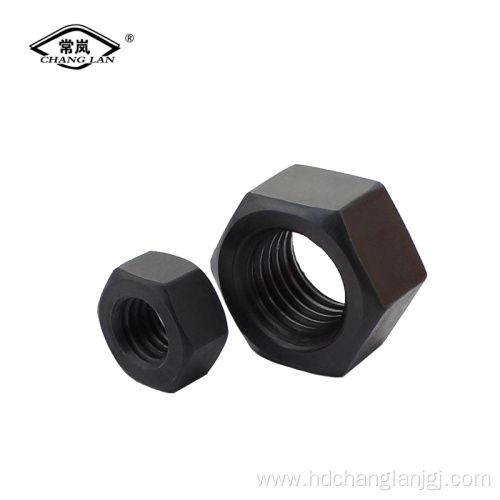 Din934 black finished  carbon steel hex nut